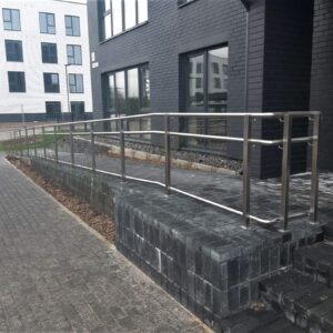 Stainless steel railings for disabled persons