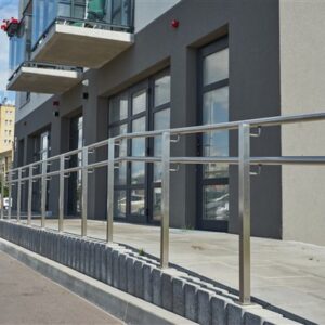 Stainless steel railings for multi-storey buildings