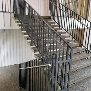 School railings with armrest