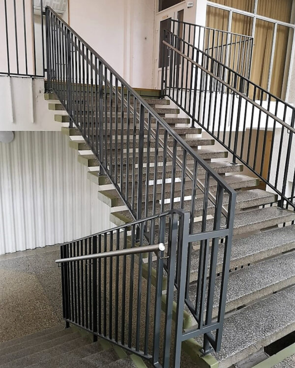 School railings with armrest