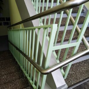 Painted kindergarten balustrade