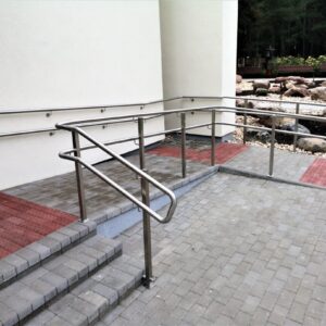 Stainless steel handrails for handicap access