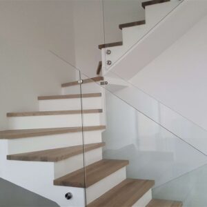 Frameless glass interior railings