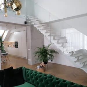 Frameless glass railings Kaunas