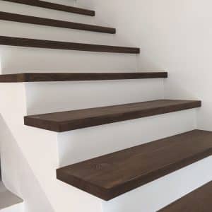 Wooden stair treads