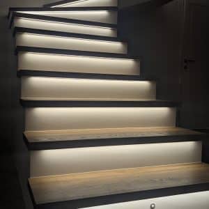 Ash steps with LED