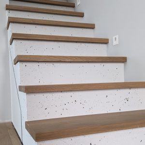 Stair steps with mill finish