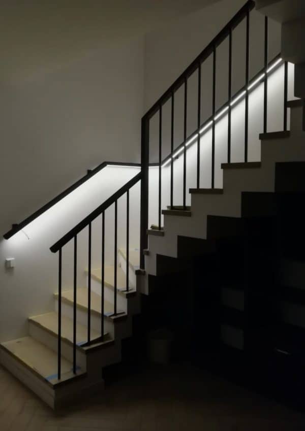 Black wooden handrails