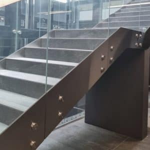 Glass railings for public buildings