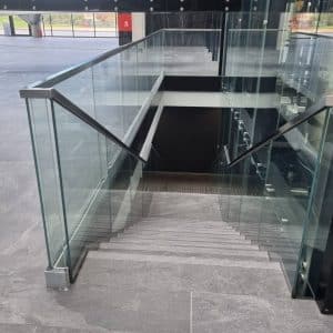 Glass railings for public buildings