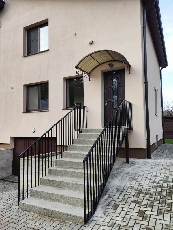 Square railings at the house