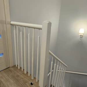 White indoor handrails