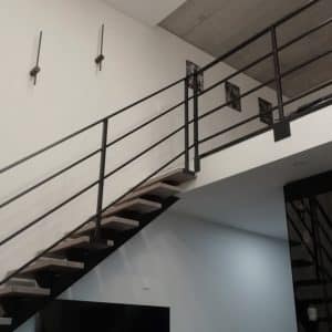 Loft metal railings