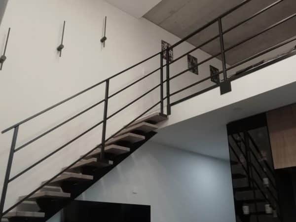 Loft metal railings