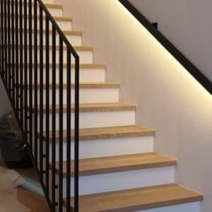 Square railings Vilnius LED armrest