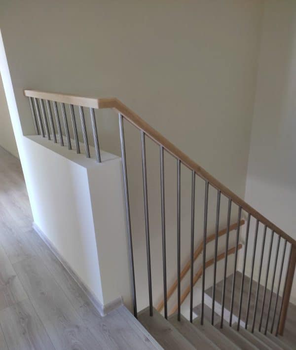 Kindergarten handrail in stainless steel