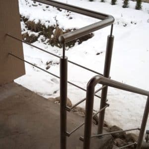 Outdoor stainless steel railings